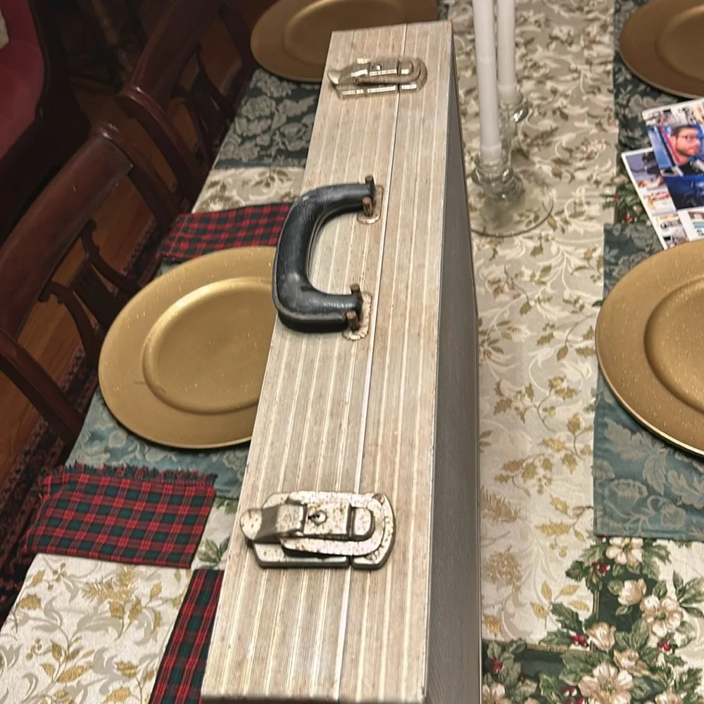 Aluminum padded case, handy for carrying anything; 24”long, 13.5”wide 4” deep